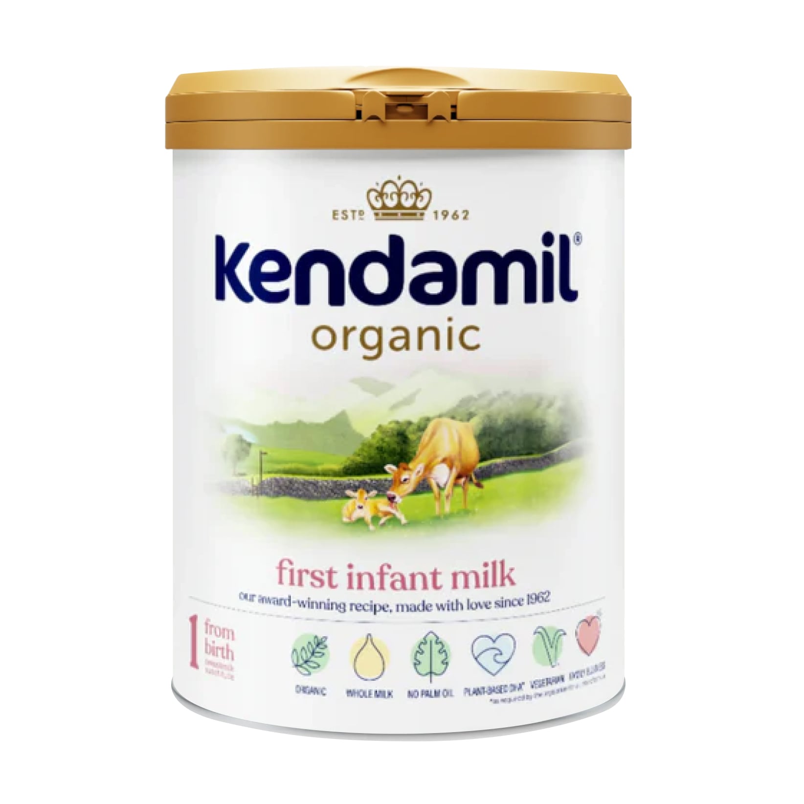 Дитяча органічна суха молочна суміш Kendamil Organic 1, від 0-6 місяців, 800 г